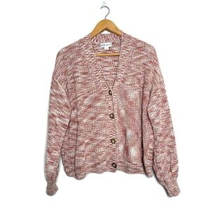 Ava & Viv Pink Marled Pink Semi Crop Sweater Women’sSize XL